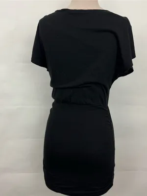 Victoria’s Secret black bodycon fitted ruched mini dress medium thumbnail 2