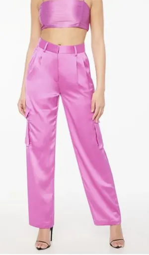 Dynamite Satin Cargo Pants thumbnail 1