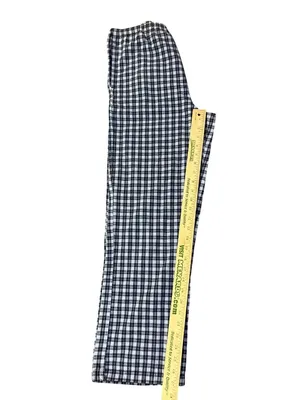 Handmade Navy Plaid Pants Women's XS/Petite Small? Elastic Waist Hand Pockets Us thumbnail 8