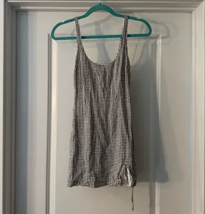 Abercrombie & Fitch 90’s Tank Gingham Linen Blend Mini Dress thumbnail 7