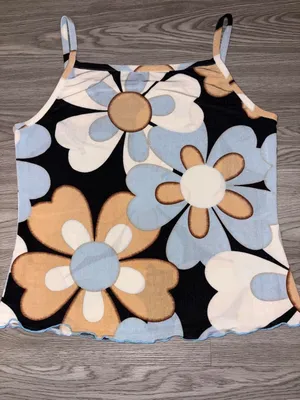 Vintage Floral Print Tank Top thumbnail 4