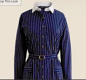 J.Crew Navy Striped Dress thumbnail 3