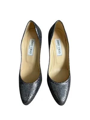 JIMMY CHOO Pewter Silver Metallic Heels Size 36 / US 6 thumbnail 8