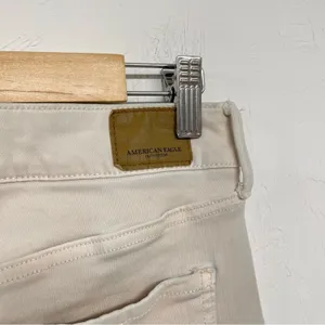 American Eagle Tan Distressed Skinny High Rise Jeans Womens 10 Denim Zip Fly thumbnail 6