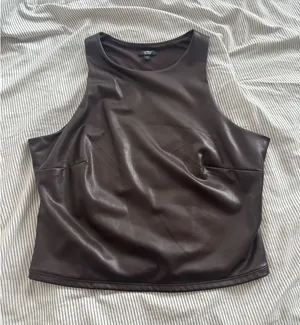 Express Brown Leather Tank Top thumbnail 1