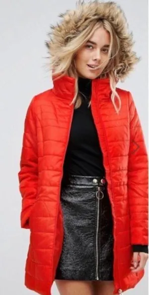 Vero Moda Padded Parka with Faux Fur Hood thumbnail 1
