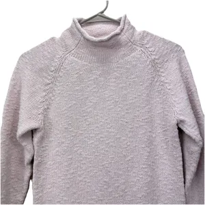 LL Bean pale‎ Pink Cotton Ragg Funnelneck Pullover Sweater Size XS thumbnail 5