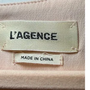 L'AGENCE Women Blush Pink V-Neck‎ Sleeveless Crop Top Full Back Zip Size 10 thumbnail 2