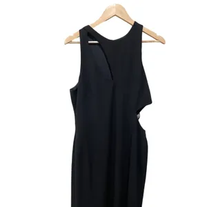 AQUA Scuba Crepe Cut Out Evening Gown Womens 16 Black New Formal‎ Maxi Dress thumbnail 3