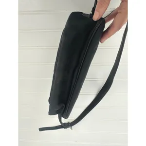 Vintage Coach Crossbody Zip Purse Y2K Bag Small Black Fabric Leather‎ Trim 7409 thumbnail 3