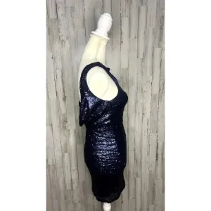 Lulus Women's Small Time to Shine Blue Sequin Bodycon Mini‎ Dress Party Cocktail thumbnail 8