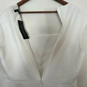 French Connection Whisper Ruth Square Neck Mini Dress, Size 14, Elegant White thumbnail 12