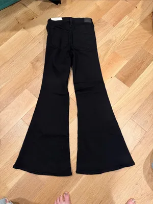 American Eagle Outfitters Black‎ High-Rise festival flare Leg Jeans 4/27 nwt thumbnail 2