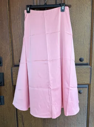 Zara a-line midi satin skirt size S thumbnail 2