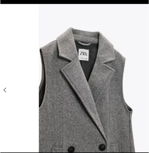 Zara Cream Trousers with Gray Sleeveless Coat thumbnail 4