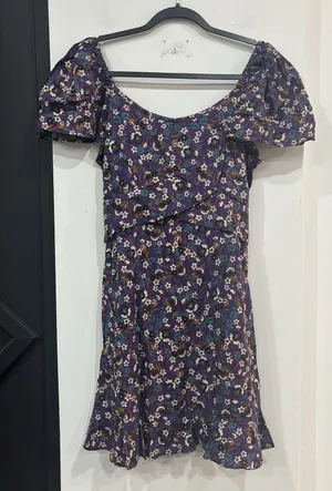 NWOT Band Of The Free Purple Floral Coraline Mini Dress Size Medium thumbnail 1