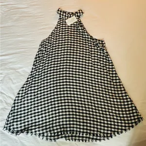 Mud Pie Black and White Gingham Mini Dress thumbnail 1