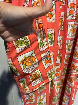 Heirloom gardening bib Overalls Lx29 coral seed packets One-Piece thumbnail 14