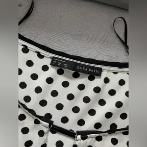 ZARA Pretty polka dot top🖤🤍🖤 thumbnail 9
