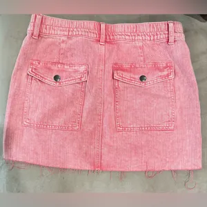 Aerie Pink Demin Mini Skirt Size XS‎ thumbnail 2