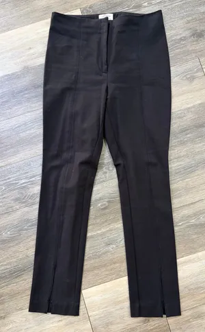 Anthropologie High Rise Skinny Pants Black Stretch Minimalist Size 8 thumbnail 1