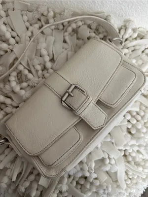 BRANDY MELVILLE Buckle Shoulder Bag in White Silver Small thumbnail 6