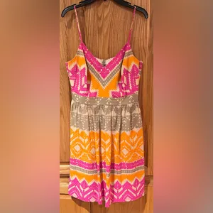 Trina Turk Gypsum Cut-Out Stretch Silk Lined Mini‎ Dress in Cactus Flower Size 6 thumbnail 6