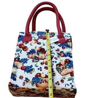 New Longaberger Homestead Collection Fruit Handbag Purse Tote Bag Small thumbnail 8