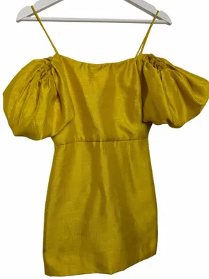 Anthropologie Let Me Be Slim Off The Shoulder Puff Sleeves Mini Dress thumbnail 5