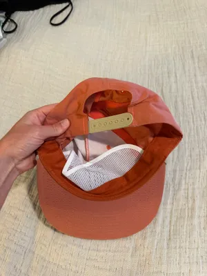 Flat bill vintage looking hat (new) Orange thumbnail 3