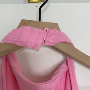 Skims Cotton Twist Halter Mini Dress Cotton Candy Womens Pink New Large thumbnail 5