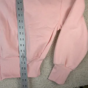 Women's Wilo The Label Wellness Club Crop Zip Hoodie Pink Size Small thumbnail 5