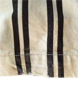 Reformation Logan Ultra High Rise Wide Leg Jeans Size 25 Black White Stripe thumbnail 9