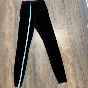 Beyond Yoga Crushed Velvet‎ High Waisted Leggings Black Athleisure Pants Small thumbnail 6