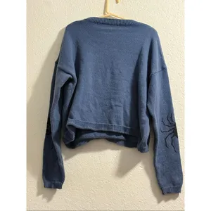 Japanese Anime Cartoon Print Loose O-Neck Pullover XL Vintage Casual Long thumbnail 3