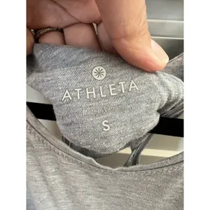 Athleta Womens Essence Tie Tank Grey Size Small Workout Top thumbnail 3