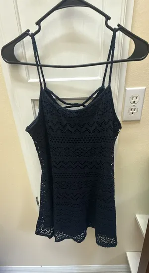 Rue21 Women's Navy Blue Crochet Spaghetti Strap Mini Dress thumbnail 1