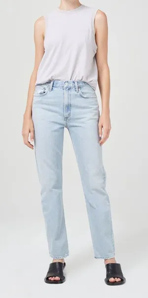 AGOLDE 100% Organic Cotton Mia Jeans in Scene thumbnail 1