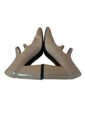 Marc Fisher Charisy Patent Taupe Heel Mary Janes Shoes Double Buckle Size 7.5 thumbnail 15