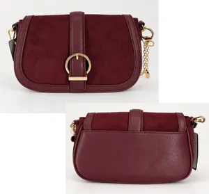 Laundry by Shelli Segal burgundy saddle bag thumbnail 8