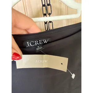 NWT J. CREW Bubble-hem Colorblock Mixy Dress Black White Boat Neck Mini Size M thumbnail 7