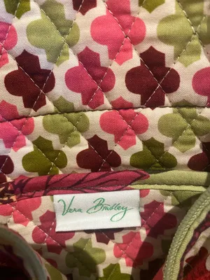 Vera Bradley Hello Dahlia Handbag Pink Flowers Quilted Shoulder Bag Tote Purse thumbnail 7