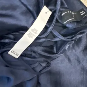 ASOS DESIGN Navy Blue Satin Cami Neck Lace Up Back Maxi Dress Size US 6 NEW thumbnail 8