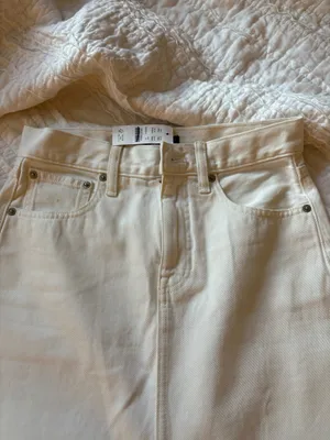 NWT J.Crew Maxi Denim Skirt White thumbnail 2