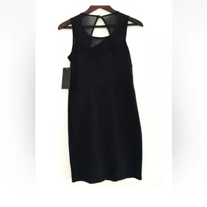 Tempted Apparel Mini Black Sheath Dress Size L thumbnail 5