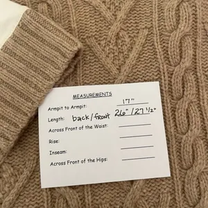 Anthropologie PILCRO Dually Clad Twofer Sweater Top Brown Wool Cable Knit M thumbnail 12