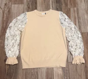 THML Floral Sleeve Sweater Top thumbnail 1