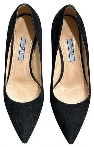 Prada Women's Black Suede Pumps thumbnail 1