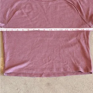 American Eagle Outfitters Textured Short Sleeve Tee in Pink thumbnail 3