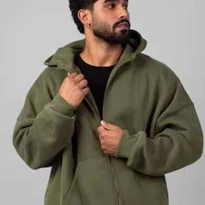 NWT COMFRT Cloud Zip Hoodie in olive green Size M thumbnail 1
